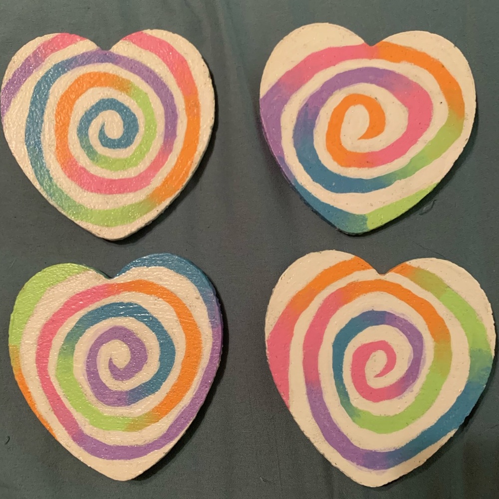 Rainbow Swirl Coasters